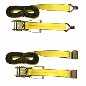 3″ Yellow Polyester Ratchet Tie-Downs